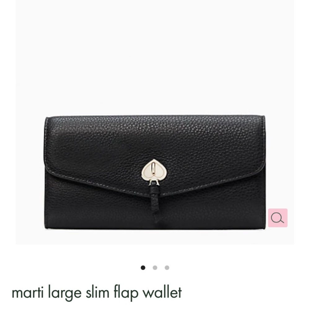 Kate Spade Marti Pebbles Leather Flip Wallet